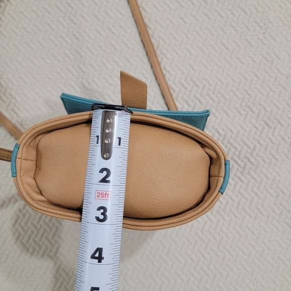 Big Buddha Small Vegan Crossbody Bag Aqua Blue Accents - Picture 11 of 16